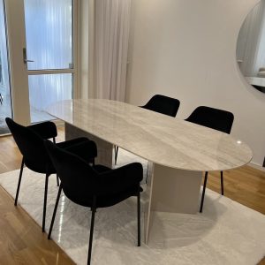 Matbord - Keramik Taj Mahal Grå blank