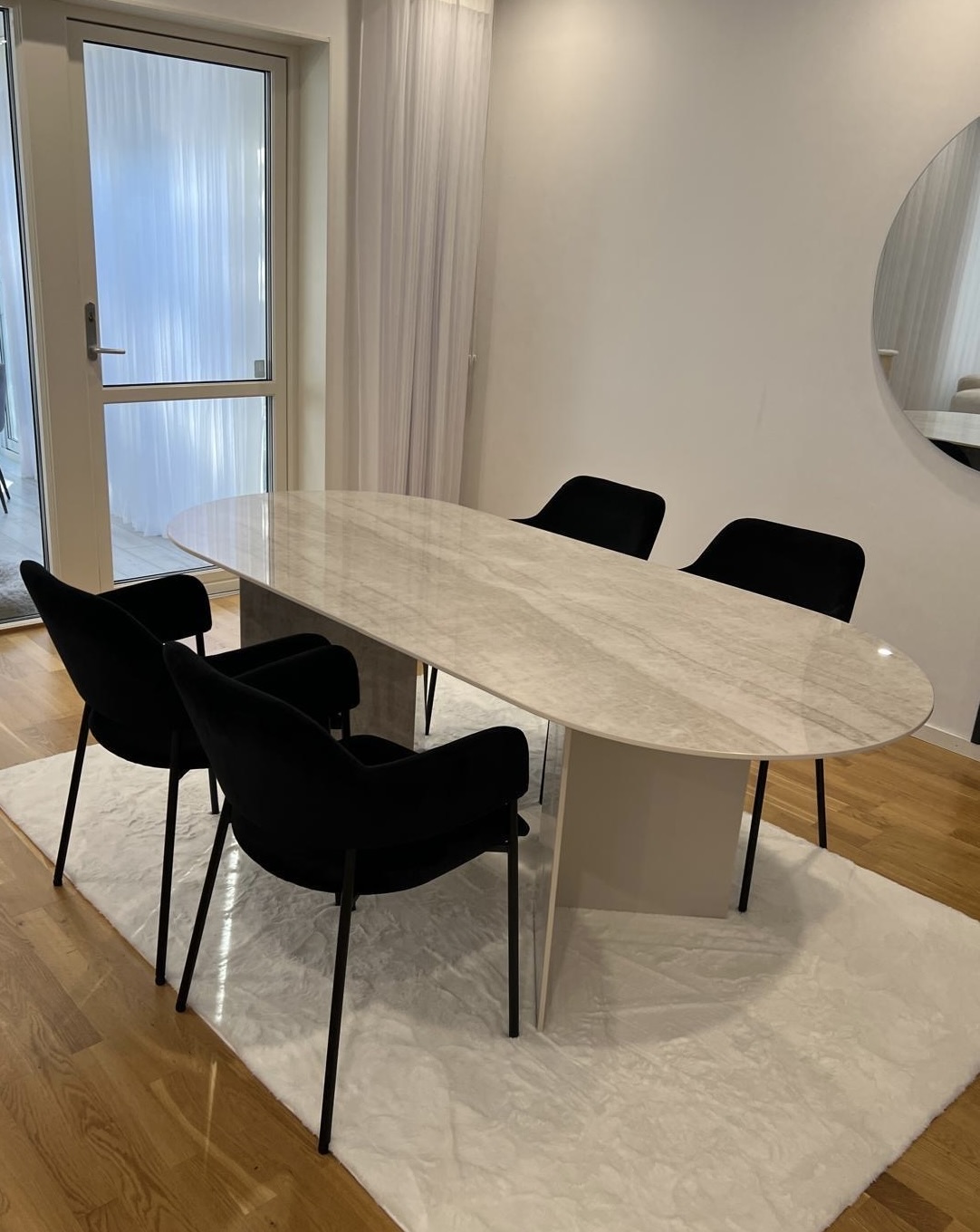 41fb007c-61c7-4a6d-bac4-31823551f5e7 Matbord - Keramik Taj Mahal Grå blank - Bild 1